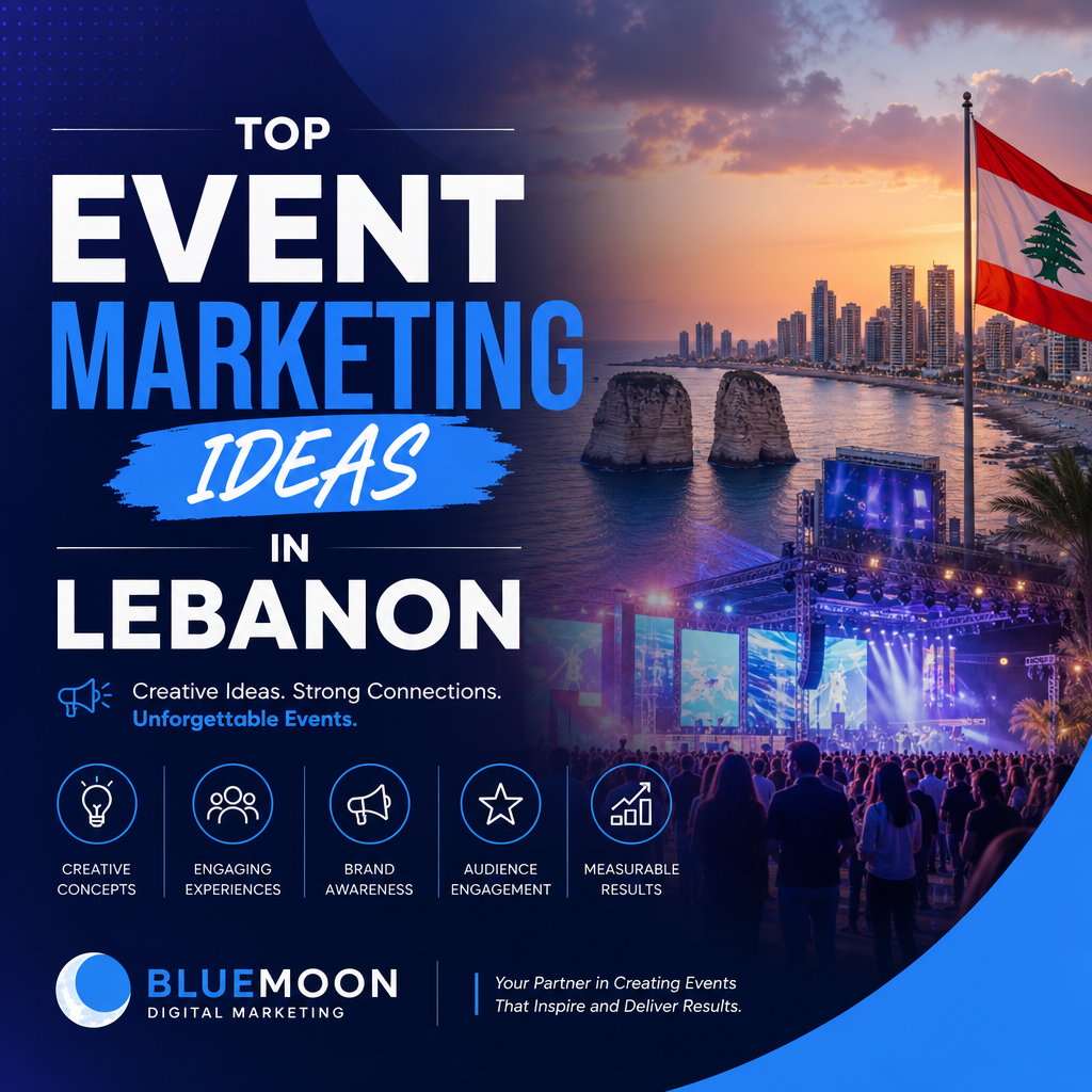 Creative event marketing ideas in Lebanon showing vibrant community engagement and digital innovation by Bluemoon Digital Mar